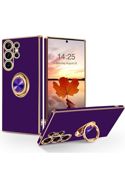 Generic Case for SAMSUNG Galaxy S23 ULTRA Luxury Silicone TPU Shockproof Ring Holder Kickstand