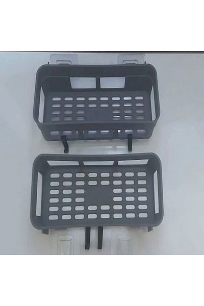 Saint Belisama Concept Suport de colț dreptunghiular din 2 piese Adeziv pentru baie Duș Raft Organizator Organizator de bucătărie