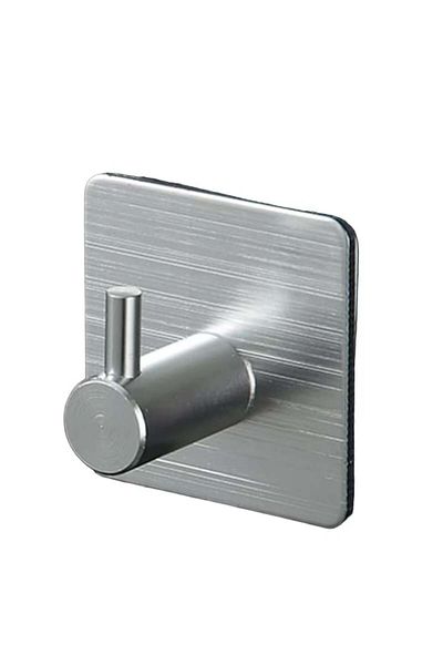Zqmw Set de 6 cârlige pentru prosoape Zqmw, oțel inoxidabil, argintiu, 4,5 x 4,5 x 2,8 cm