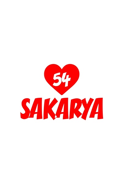 Reysa Tasarım ملصق سيارة ساكراريا على شكل قلب 54 مقاس 17x17 سم أحمر