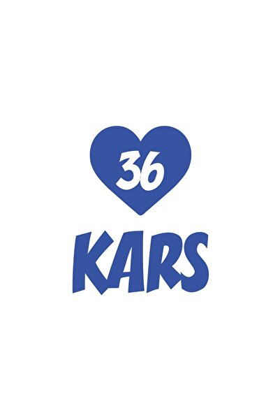 Reysa Tasarım ملصق سيارة كارز 36 على شكل قلب مقاس 17 × 17 سم باللون الأزرق