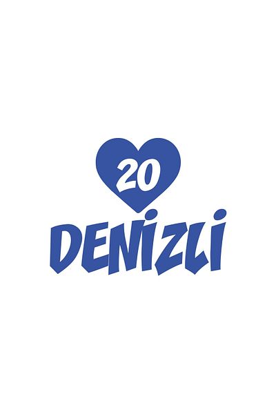 Reysa Tasarım Heart 20 Denizli Car Sticker 17X17 cm Blue