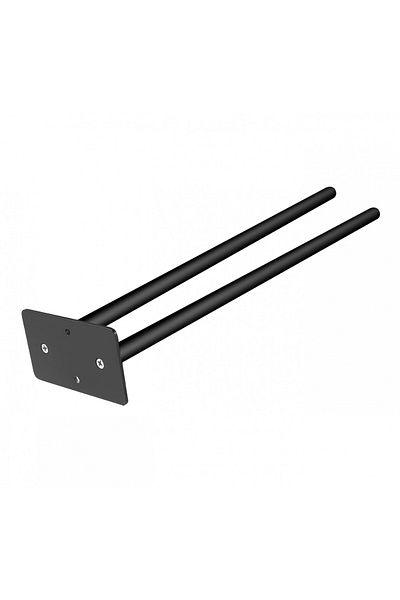 Meijo suport pentru prosoape, oțel inoxidabil, negru, 38,5 x 10 x 5 cm