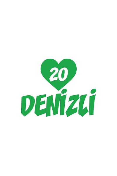 Reysa Tasarım Heart 20 Denizli Car Sticker 17X17 cm Green