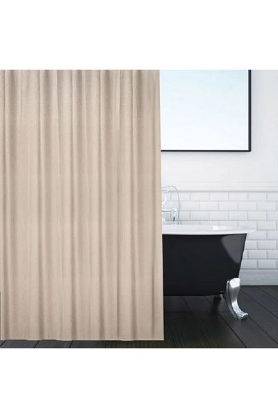 OEM Perdea dus textila, dimensiune 180x200 cm, prindere 12 inele, Bej