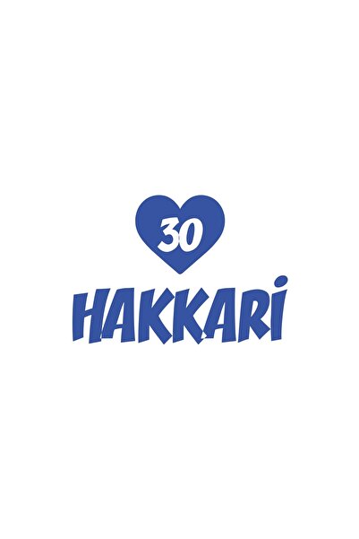 Reysa Tasarım Hearted 30 Hakkari Car Sticker 17X17 cm Blue