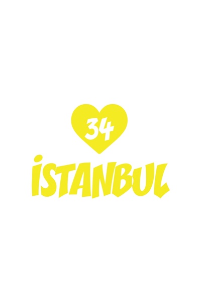 Reysa Tasarım ملصق سيارة قلب 34 اسطنبول مقاس 17x17 سم أصفر