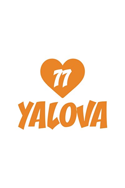 Reysa Tasarım ملصق سيارة على شكل قلب 77 يالوفا مقاس 17x17 سم برتقالي