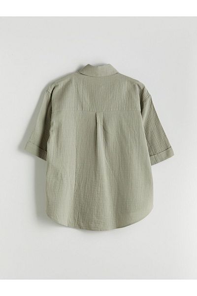 LC Waikiki Lcw Comfort Oversize Textured Women's Shirt