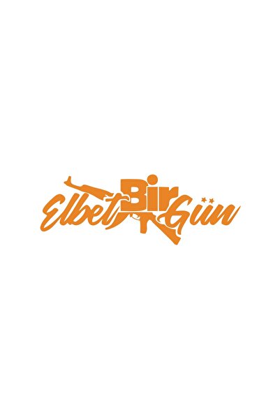 Reysa Tasarım ملصق سيارة Elbet One Day AK-47 مقاس 17 × 17 سم برتقالي