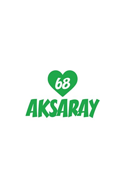 Reysa Tasarım Heart 68 Aksaray Car Sticker 17X17 cm Green