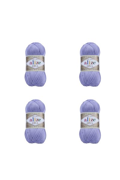 Alize 4 Pieces Diva - 158 - Mercerized Thin Thread Bikini Bustier Blouse Knitting Thread Knitting Crop Models