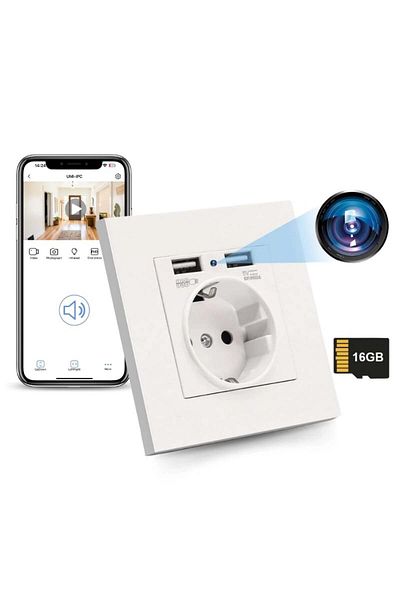 iUni Mini Camera Socket iUni PR1, Wi-Fi, 16GB, Full HD, 2 USB-A ports