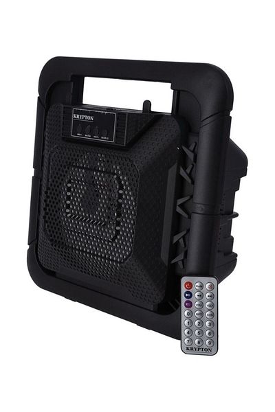 KRYPTON مكبر صوت محمول قابل لإعادة الشحن مع ضوء ديسكو LED KNMS5396 أسود
