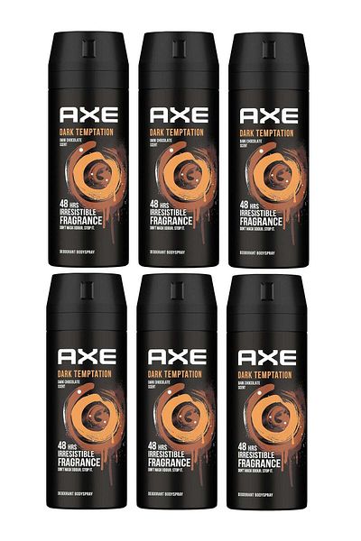Axe Pack Of 6 Dark Temptation Deodorant Body Spray - 6x150ml