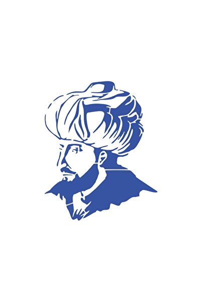 Reysa Tasarım ملصق سيارة فاتح سلطان محمد مقاس 17x17 سم أزرق
