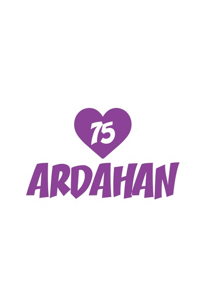 Reysa Tasarım ملصق سيارة على شكل قلب 75 أردان مقاس 17x17 سم أرجواني