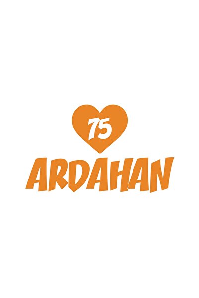 Reysa Tasarım ملصق سيارة على شكل قلب 75 أردان مقاس 17 × 17 سم برتقالي