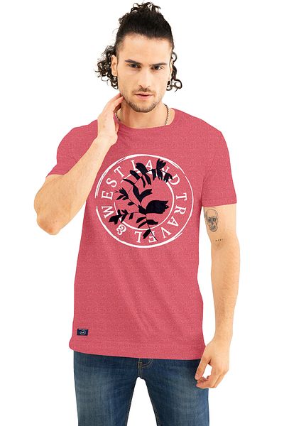 COLOR HUNT 100% Cotton Mens Crew Neck T- Shirt with Treding Prints