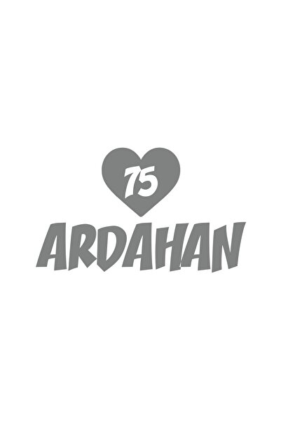 Reysa Tasarım ملصق سيارة على شكل قلب 75 أردان مقاس 17 × 17 سم باللون الرمادي