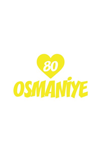 Reysa Tasarım ملصق سيارة قلب 80 عثماني مقاس 17x17 سم أصفر