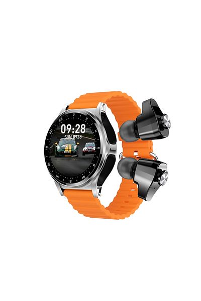 zeevos smartwatch with built-in Bluetooth headphones, physical activity monitoring, heart rate,