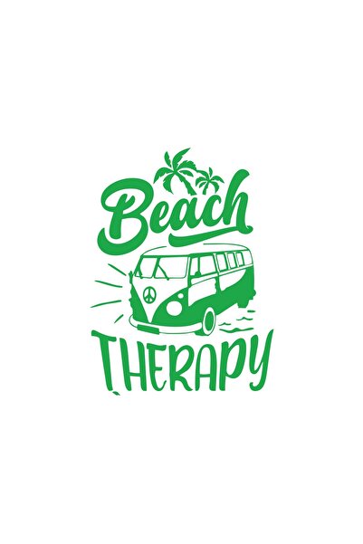 Reysa Tasarım ملصق سيارة بيتش ثيرابي مقاس 17x17 سم باللون الأخضر