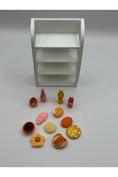 LavinTheMavi Doll House, Miniature Toy Food, Drink Accessory and Rack - 13 Pieces
