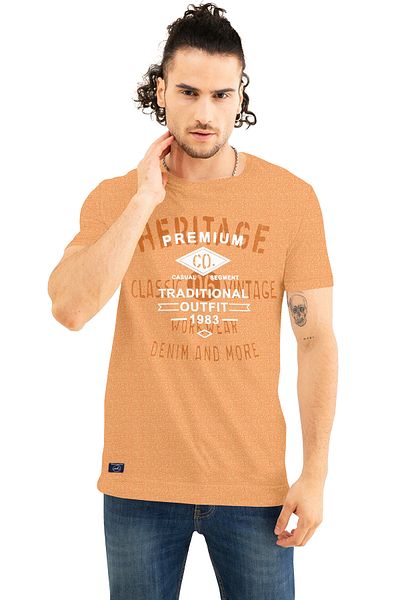 COLOR HUNT 100% Cotton Mens Crew Neck T- Shirt with Treding Prints