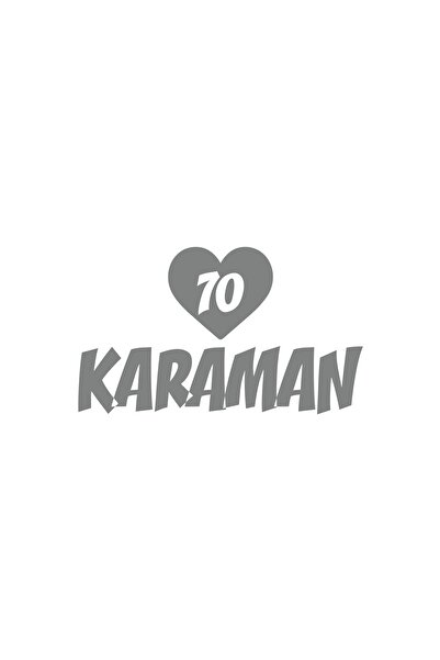 Reysa Tasarım ملصق سيارة كارمان على شكل قلب 70 مقاس 17x17 سم رمادي