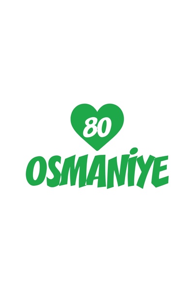 Reysa Tasarım Heart 80 Osmaniye Car Sticker 17X17 cm Green