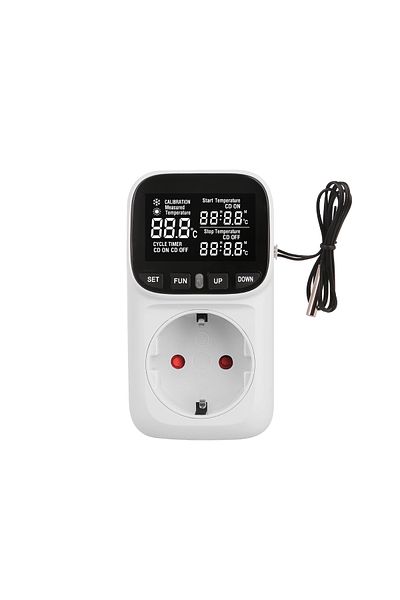 zeevos Smart socket with thermostat, ZEEVOS, programmable, with temperature sensor,