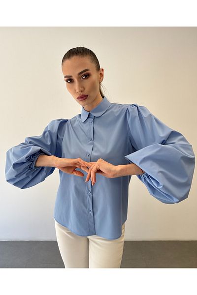 ossons Cămașă cu mâneci balon cu mâneci elastice