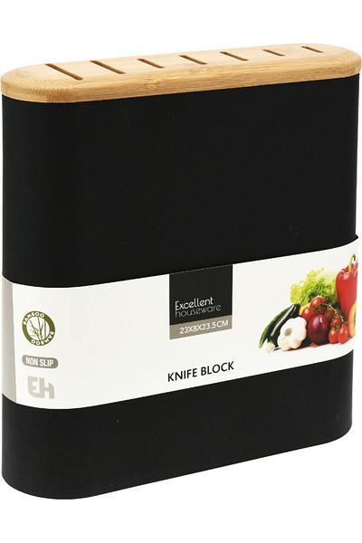 Excellent Knife holder wood / black 23 cm