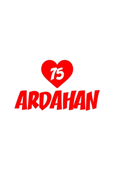 Reysa Tasarım ملصق سيارة على شكل قلب 75 أردان مقاس 17x17 سم باللون الأحمر