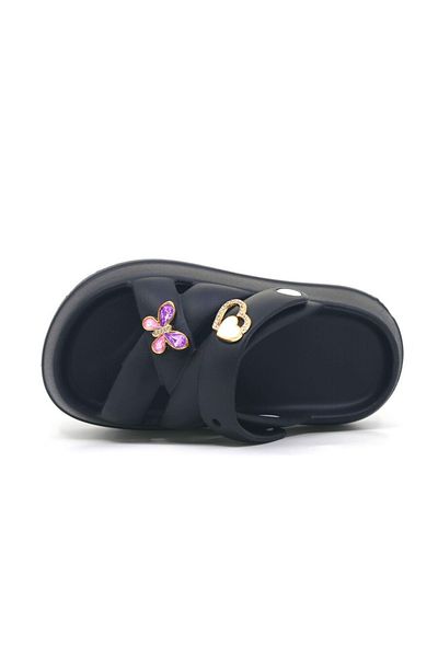 Tuğba Ortopedi 6980 Girl's Black Anatomical Slippers