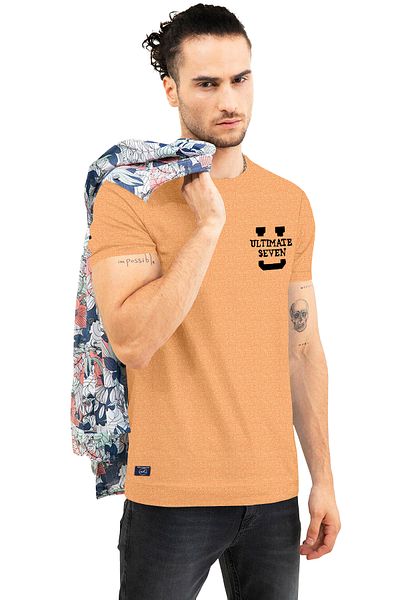 COLOR HUNT 100% Cotton Mens Crew Neck T- Shirt with Treding Prints