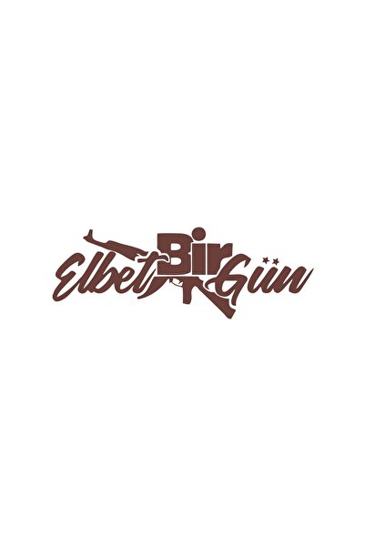 Reysa Tasarım ملصق سيارة Elbet One Day AK-47 مقاس 17 × 17 سم بني