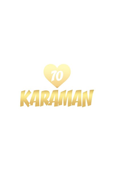 Reysa Tasarım ملصق سيارة كارمان 70 على شكل قلب مقاس 17x17 سم ذهبي