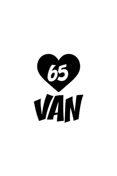 Reysa Tasarım Heart 65 Valve Car Sticker 17X17 cm Black