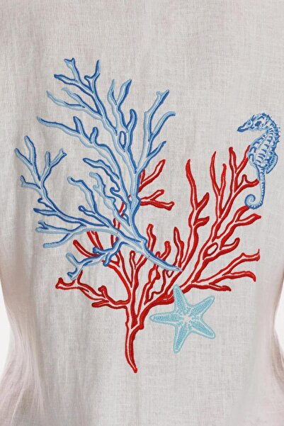 ZEKİ Zeki White Linen Dress