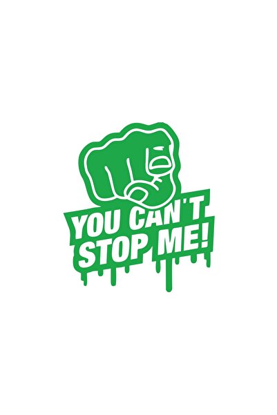 Reysa Tasarım ملصق سيارة لا يمكنك إيقافني مقاس 17 × 17 سم باللون الأخضر