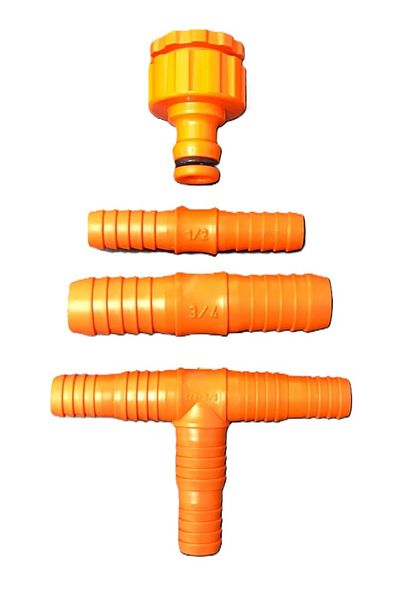 BGA Garden Hose 1/2 - 3/4 Fountain Faucet Fitting Set 1/2 - 3/4 Hose Three-Way t Joint Fitting 1/2-5/8
