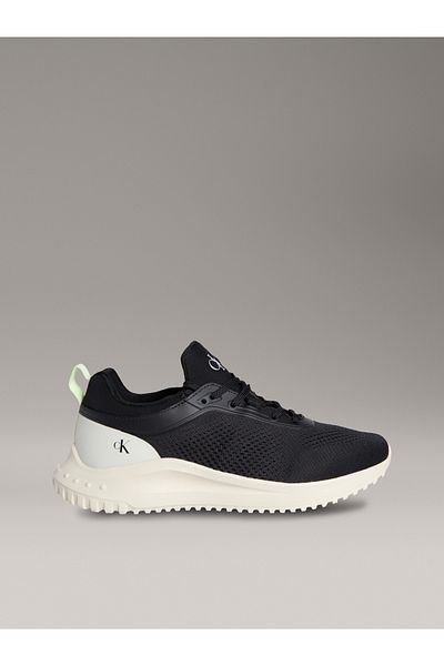 Calvin Klein Women Black & White Jade Eva Runner Sock Mg Low Top Sneakers