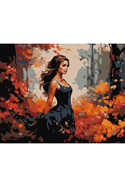 İZSA HOBİ Sayılarla Boyama Hobi Seti 40x50 Çerçeveli Numaralı Tuval Fırça Boy...