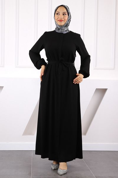 İmajButik Μαύρο μανίκι ελαστικό φερμουάρ