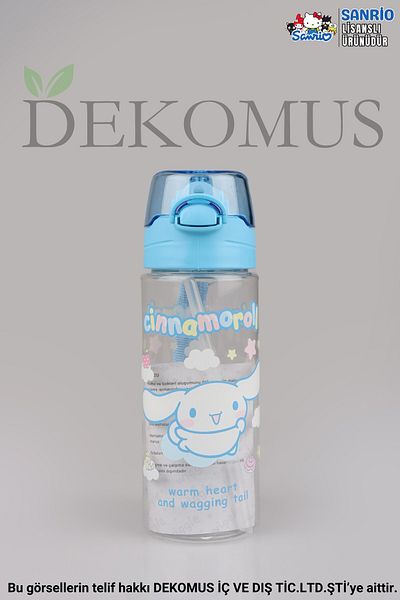 Cınnamoroll New Season Licensed Cinnamoroll 500 ml Water Bottle with Dekomus