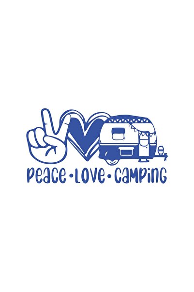 Reysa Tasarım ملصق سيارة للتخييم من بيس لوف مقاس 17 × 17 سم باللون الأزرق