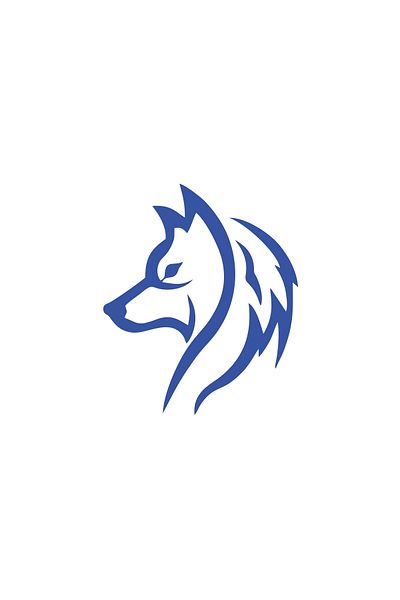 Reysa Tasarım Wolf Silhouette Car Sticker 17X17 cm Blue
