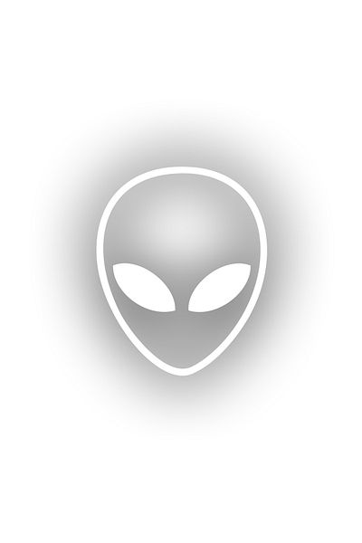 Reysa Tasarım Alien Head Car Sticker 17X17 cm White